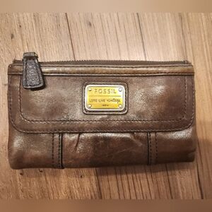 Fossil Long Live Vintage 1954 Brown Leather Wallet